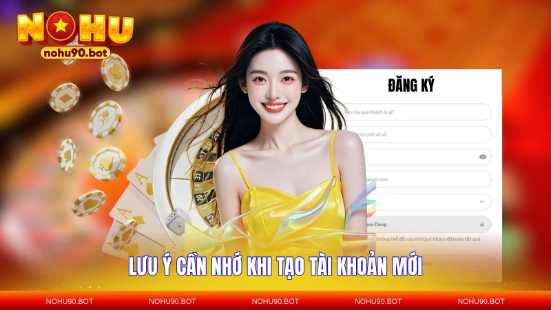 Lưu ý cần nhớ khi tạo tài khoản mới